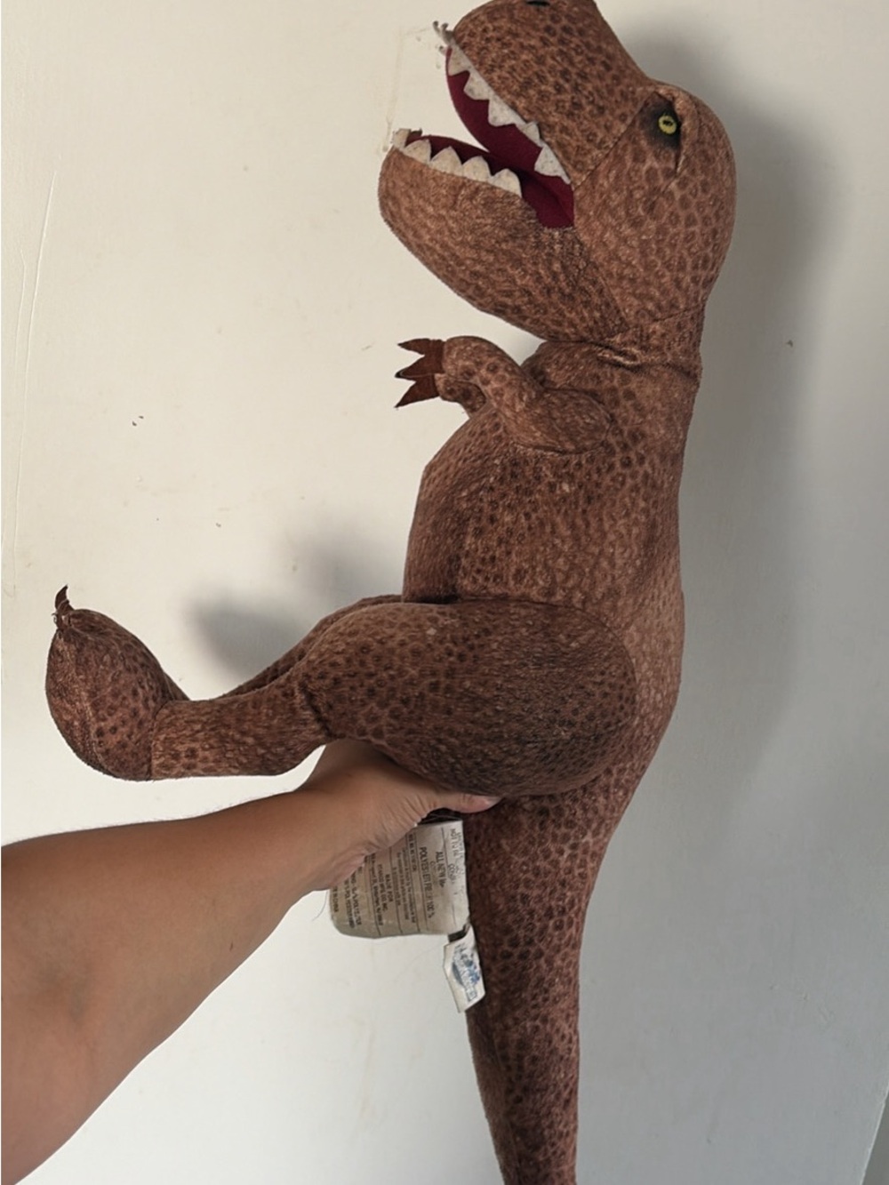 Brown Plush T-Rex Dinosaur Stuffed Toy - Soft Kids Plush